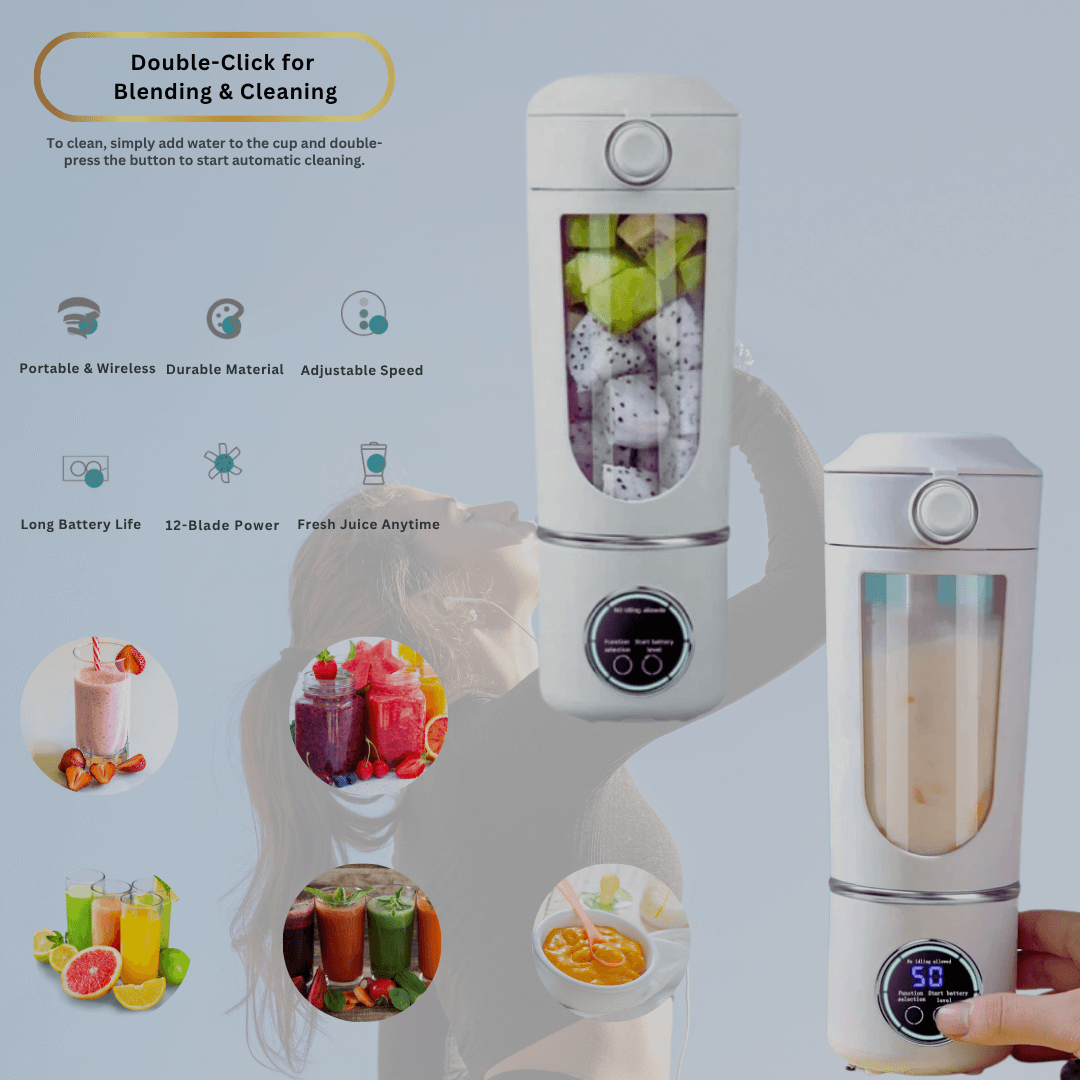 NexaBlend Go – Batidora portátil 2 en 1 para zumos y smoothies