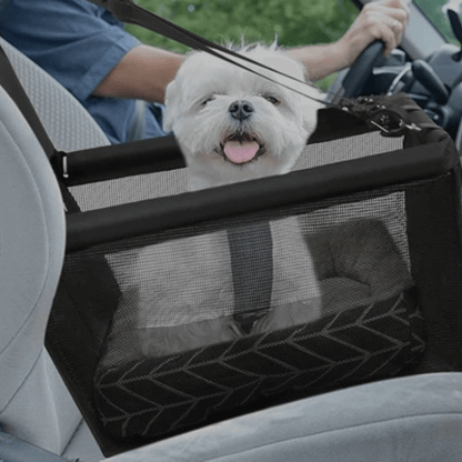 NexaPet Ride – Asiento de coche para mascotas con cinturón de seguridad